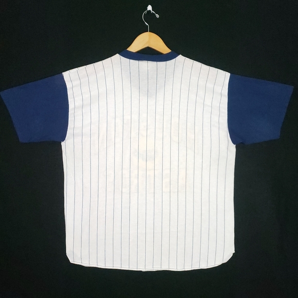 RARE Vintage 1987 Houston Astros Logo 7 Single Stitch Striped Baseball T-shirt - Picture 11 of 11